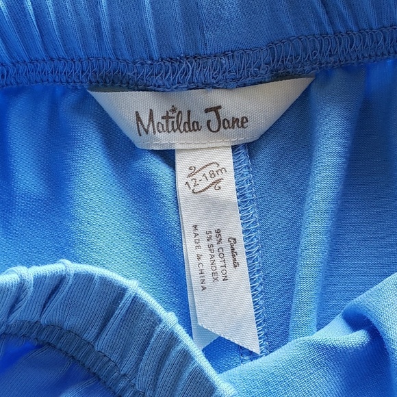 NWOT Matilda Jane Blue & Pink Ruffled Pants 18 mo - Picture 3 of 4